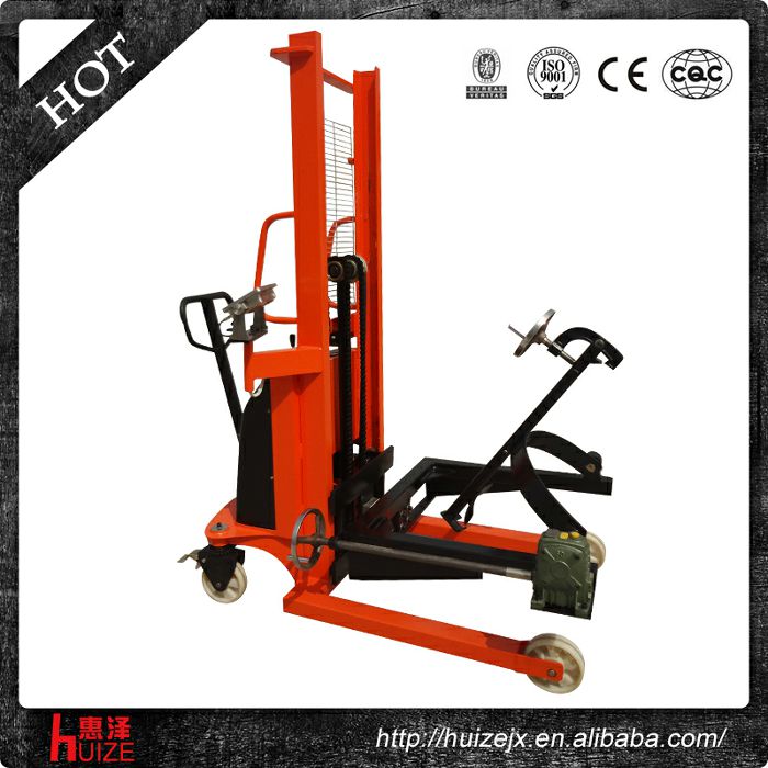 半電動(dòng)稱(chēng)重油桶車(chē)（夾鐵桶，手搖翻轉倒料）